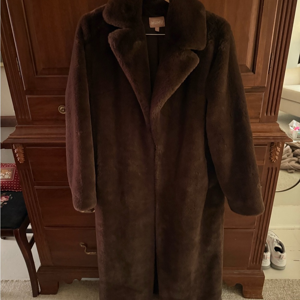 Luxurious Brown Faux Fur Coat Show Me Your Mumu